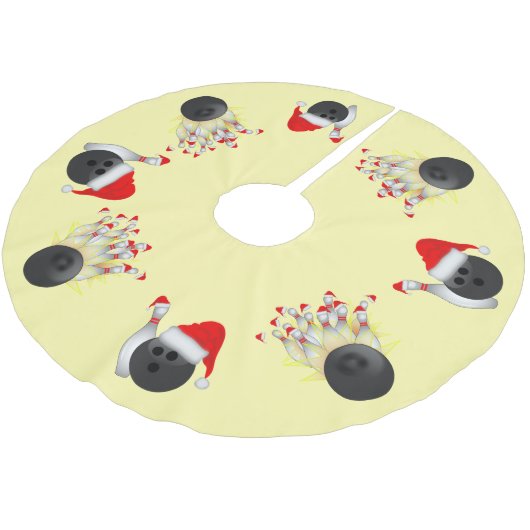 Bowling bal en spelden Kerstmis Kerstboom Rok (Gekanteld)