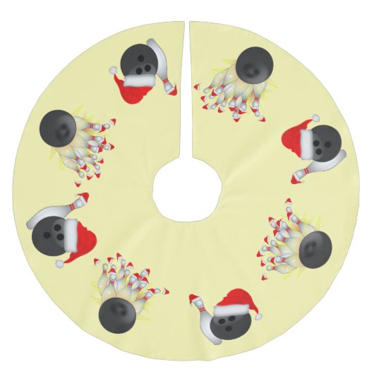 Bowling bal en spelden Kerstmis Kerstboom Rok (Voorkant)