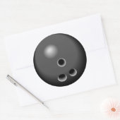 Bowling bal grijs tekening ronde sticker (Envelop)