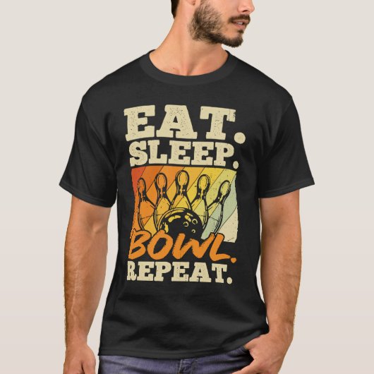 Bowling Bal Kegel Bowler Strike Bowling Team Bowli T-shirt (Voorkant)