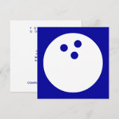 Bowling bal: Kleur Aanpasbaar Kaart (Voorkant / Achterkant)