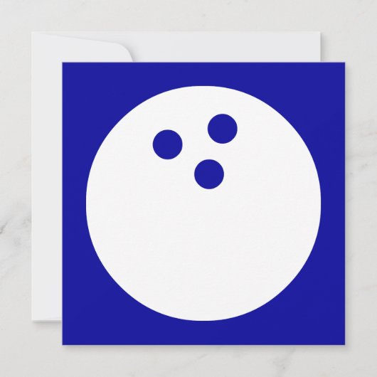 Bowling bal: Kleur Aanpasbaar Kaart (Voorkant)