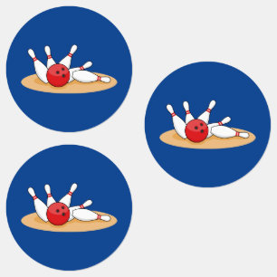 Bowling bal opvallende skittles labels