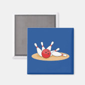 Bowling bal opvallende skittles magneet (Voorkant / Achterkant)