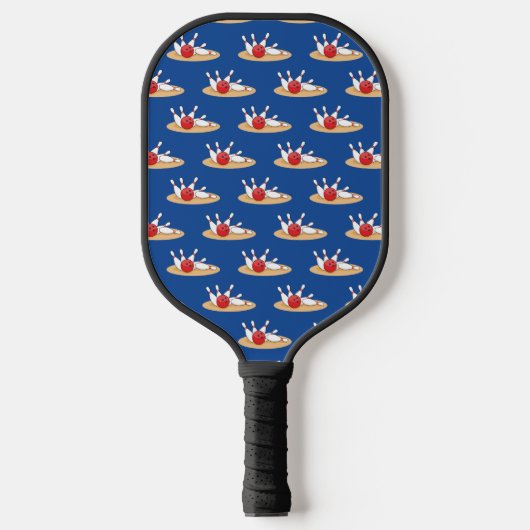 Bowling bal opvallende skittles patroon pickleball paddle (Voorkant)