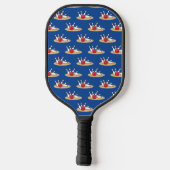 Bowling bal opvallende skittles patroon pickleball paddle (Achterkant)
