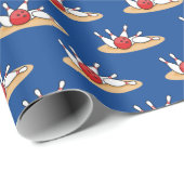 Bowling bal opvallende skittles personaliseren cadeaupapier (Rol Hoek)