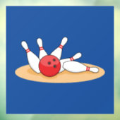 Bowling bal opvallende skittles raamsticker (Vel 3)
