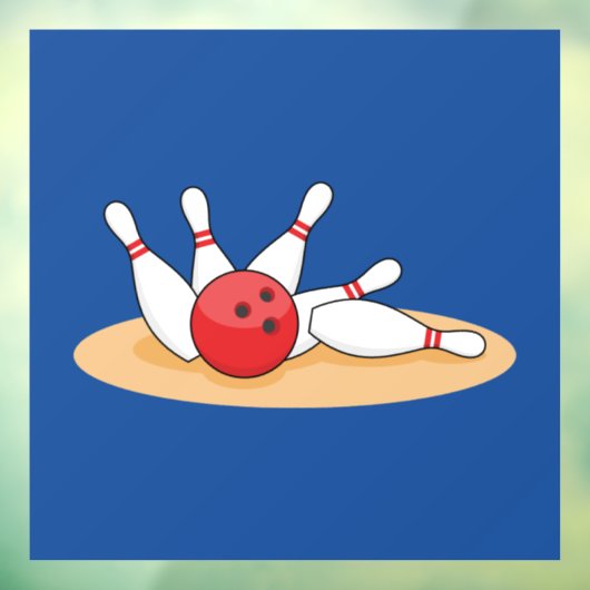 Bowling bal opvallende skittles raamsticker (Vel 3)