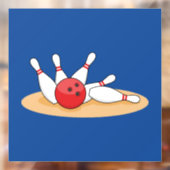 Bowling bal opvallende skittles raamsticker (Vel 2)
