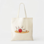 Bowling bal opvallende skittles tote bag (Voorkant)