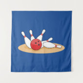 Bowling bal opvallende skittles wandkleed (Voorkant)