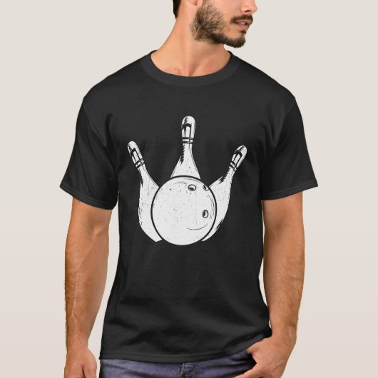 Bowling Bal Pin Bowler Strike Bowling Legende Kom T-shirt (Voorkant)