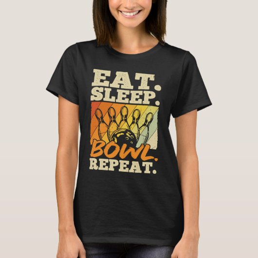 Bowling Bal Pin Bowler Strike Bowling Team Bowling T-shirt (Voorkant)