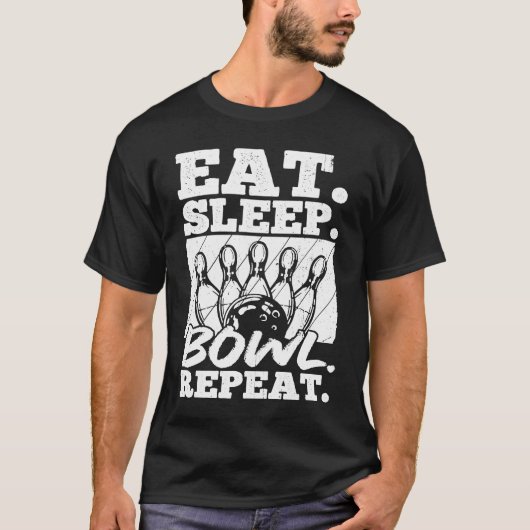 Bowling Bal Prikkel Bowler Strike Bowling Fanaticu T-shirt (Voorkant)