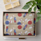 Bowling bal, spelden en schoenen met patronen tissuepapier (Geschenk)