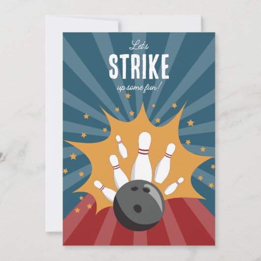 Bowling bal Strike Up Sommige Leuke Kinderen Verja Kaart (Achterkant)
