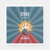 Bowling bal Strike Up Sommige Leuke Kinderen Verja Servet (Voorkant)