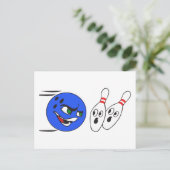 Bowling Ball After Pins Briefkaart (Staand voorkant)