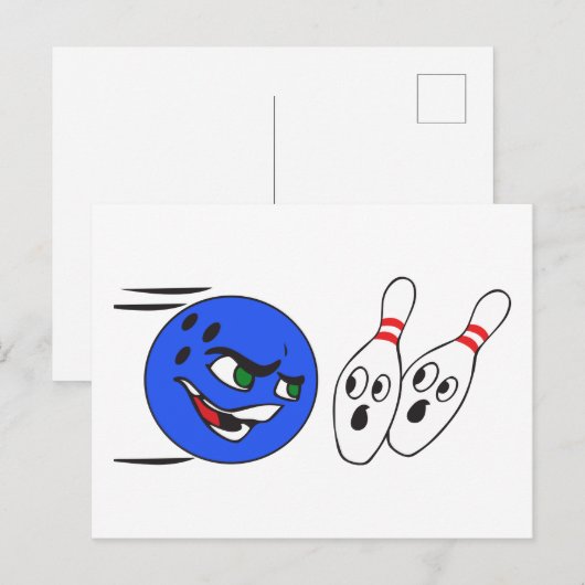 Bowling Ball After Pins Briefkaart (Voorkant / Achterkant)