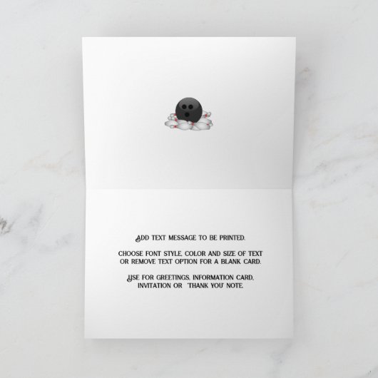 Bowling Ball And Pins Kaart (Binnen)