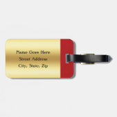 Bowling -- Ball and Pins personalize name/address Bagagelabel (Achterkant horizontaal)