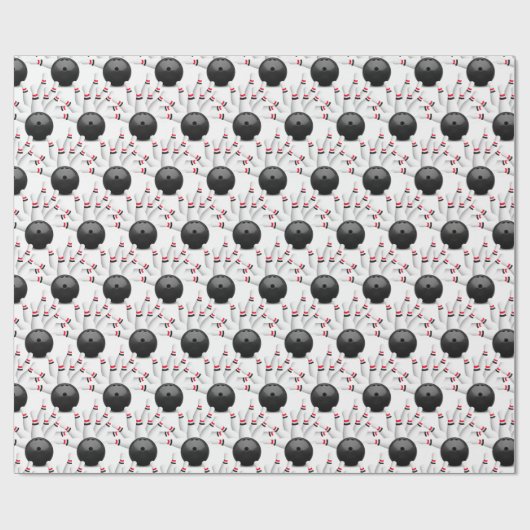 Bowling Ball Birthday Cadeaupapier (Vlak)