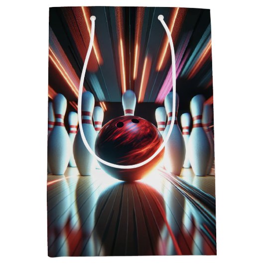 Bowling Ball Birthday Medium Cadeauzakje (Voorkant)