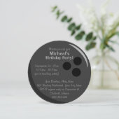 Bowling Ball Birthday Party Kaart (Staand voorkant)