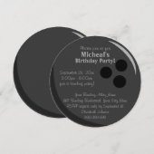 Bowling Ball Birthday Party Kaart (Voorkant / Achterkant)