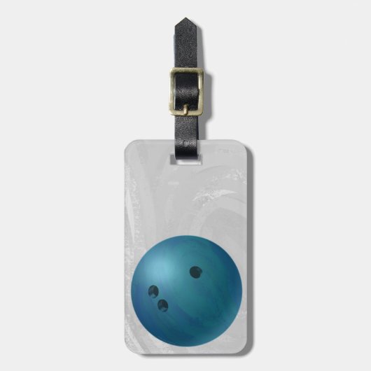 Bowling Ball Blue Bagagelabel (Voorkant verticaal)