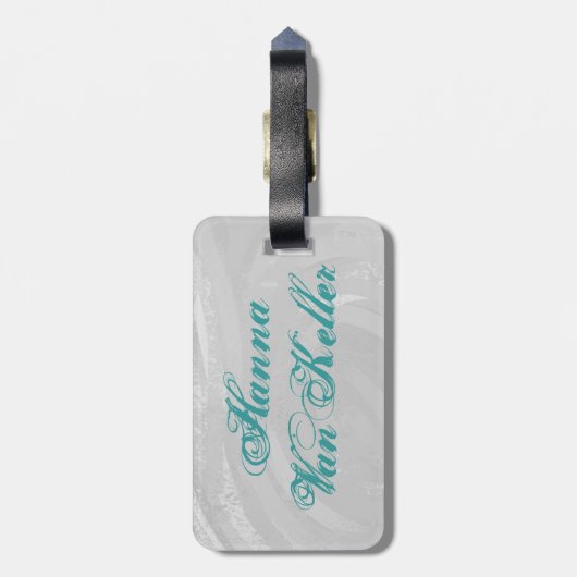 Bowling Ball Blue Bagagelabel (Achterkant verticaal)