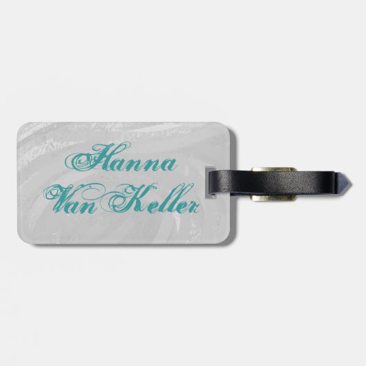 Bowling Ball Blue Bagagelabel (Achterkant horizontaal)