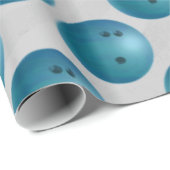 Bowling Ball Blue Cadeaupapier (Rol Hoek)