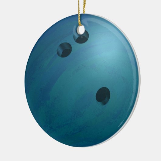 Bowling Ball Blue Keramisch Ornament (Links)