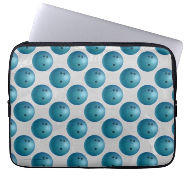Bowling Ball Blue Laptop Sleeve (Voorkant)
