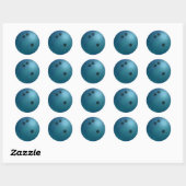 Bowling Ball Blue Ronde Sticker (Vel)