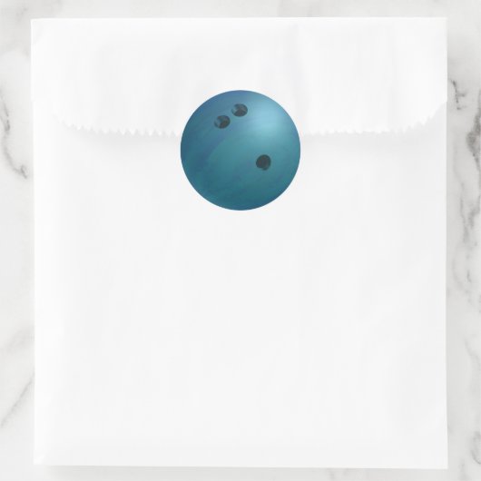 Bowling Ball Blue Ronde Sticker (Tas)