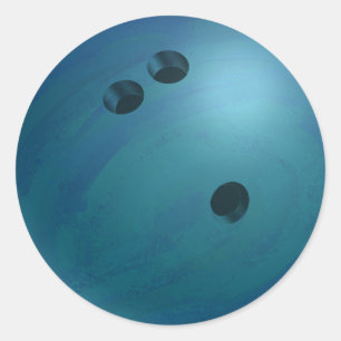 Bowling Ball Blue Ronde Sticker