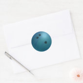 Bowling Ball Blue Ronde Sticker (Envelop)