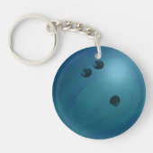 Bowling Ball Blue Sleutelhanger (Voorkant)