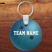 Bowling Ball Blue Sleutelhanger (Voorkant)