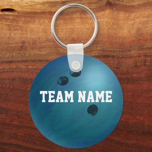 Bowling Ball Blue Sleutelhanger (Voorkant)