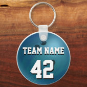 Bowling Ball Blue Sleutelhanger (Voorkant)