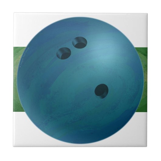 Bowling Ball Blue Tegeltje (Voorkant)
