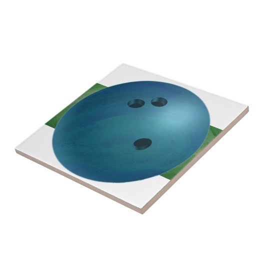 Bowling Ball Blue Tegeltje (Zijkant)