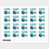 Bowling Ball Blue Vierkante Sticker (Vel)