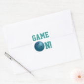 Bowling Ball Blue Vierkante Sticker (Envelop)