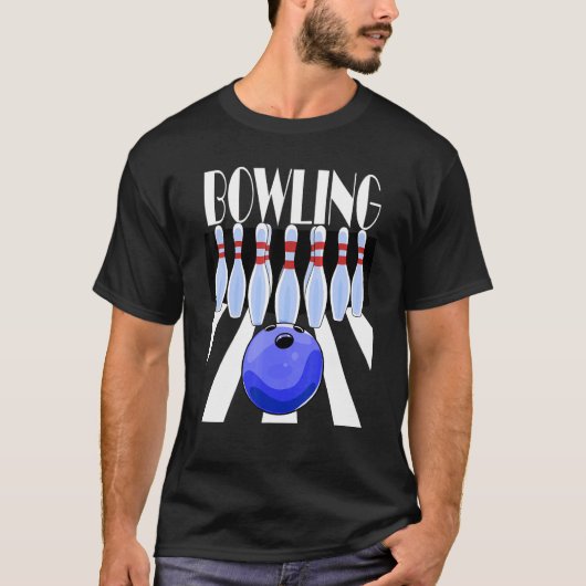 Bowling Ball Bowler Team Bowl toont Bowlers T-shirt (Voorkant)