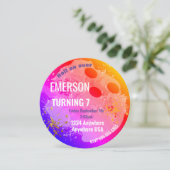 BOWLING BALL, bowling, Glow bowling-verjaardag Neo Kaart (Staand voorkant)